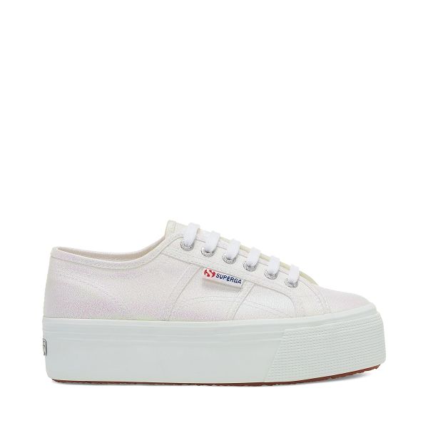 Superga 2790 Lame Yellow Platform Sneakers - Women's Sneakers USA | US5922088